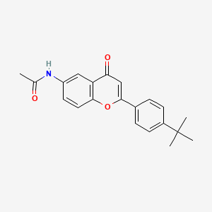 molecular formula C21H21NO3 B2940195 N-[2-(4-叔丁基苯基)-4-氧代-4H-色满-6-基]乙酰胺 CAS No. 923140-46-9