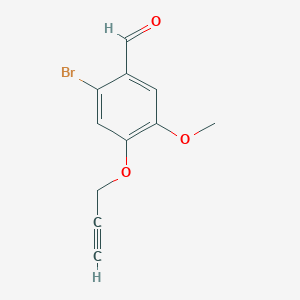 molecular formula C11H9BrO3 B2940209 2-Bromo-5-methoxy-4-(prop-2-yn-1-yloxy)benzaldehyde CAS No. 428493-92-9