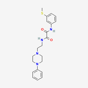 molecular formula C21H26N4O2S B2940212 N1-(3-(methylthio)phenyl)-N2-(2-(4-phenylpiperazin-1-yl)ethyl)oxalamide CAS No. 1049468-94-1
