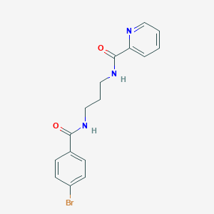 molecular formula C16H16BrN3O2 B294022 N-{3-[(4-bromobenzoyl)amino]propyl}-2-pyridinecarboxamide 