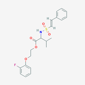 2-(2-Fluorophenoxy)ethyl 3-methyl-2-[[(E)-2-phenylethenyl]sulfonylamino]butanoate