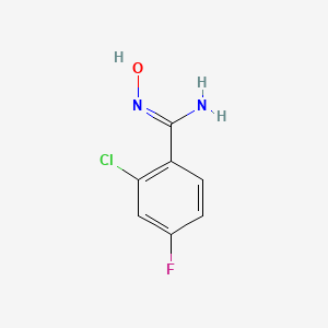 molecular formula C7H6ClFN2O B2940237 2-Chloro-4-fluoro-N-hydroxy-benzamidine CAS No. 885963-71-3