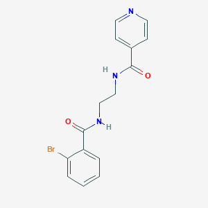 molecular formula C15H14BrN3O2 B294024 N-{2-[(2-bromobenzoyl)amino]ethyl}isonicotinamide 