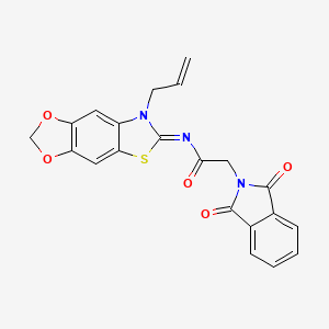 (Z)-N-(7-allyl-[1,3]dioxolo[4',5':4,5]benzo[1,2-d]thiazol-6(7H)-ylidene)-2-(1,3-dioxoisoindolin-2-yl)acetamide