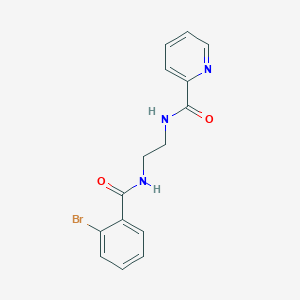 molecular formula C15H14BrN3O2 B294025 N-{2-[(2-bromobenzoyl)amino]ethyl}-2-pyridinecarboxamide 