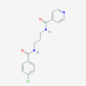 molecular formula C16H16ClN3O2 B294026 N-{3-[(4-chlorobenzoyl)amino]propyl}isonicotinamide 