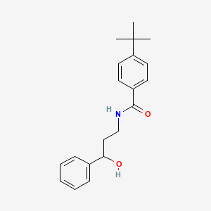 molecular formula C20H25NO2 B2940261 4-(tert-butyl)-N-(3-hydroxy-3-phenylpropyl)benzamide CAS No. 1396748-59-6