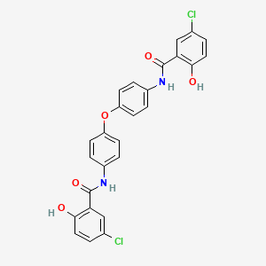 molecular formula C26H18Cl2N2O5 B2940277 5-氯-N-[4-[4-[(5-氯-2-羟基苯甲酰)氨基]苯氧基]苯基]-2-羟基苯甲酰胺 CAS No. 476211-24-2