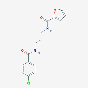 molecular formula C15H15ClN2O3 B294028 N-{3-[(4-chlorobenzoyl)amino]propyl}-2-furamide 