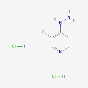 molecular formula C5H8Cl2FN3 B2940283 3-Fluoro-4-hydrazinylpyridine dihydrochloride CAS No. 1955506-84-9