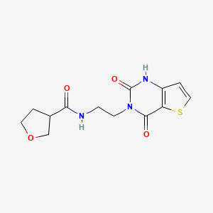 molecular formula C13H15N3O4S B2940290 N-(2-(2,4-dioxo-1,2-dihydrothieno[3,2-d]pyrimidin-3(4H)-yl)ethyl)tetrahydrofuran-3-carboxamide CAS No. 1904027-43-5