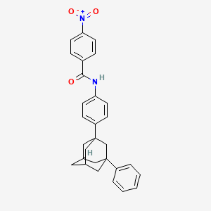 4-nitro-N-[4-(3-phenyl-1-adamantyl)phenyl]benzamide