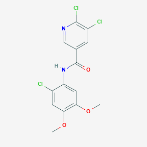 5,6-dichloro-N-(2-chloro-4,5-dimethoxyphenyl)pyridine-3-carboxamide