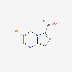 molecular formula C7H4BrN3O B2940296 3-Bromoimidazo[1,5-a]pyrimidine-6-carbaldehyde CAS No. 2248338-96-5