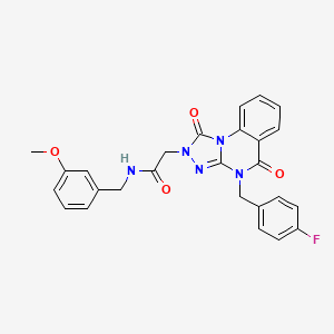 2-(4-(4-fluorobenzyl)-1,5-dioxo-4,5-dihydro-[1,2,4]triazolo[4,3-a]quinazolin-2(1H)-yl)-N-(3-methoxybenzyl)acetamide
