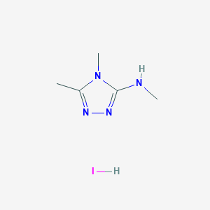 molecular formula C5H11IN4 B2940315 N,4,5-trimethyl-4H-1,2,4-triazol-3-amine hydroiodide CAS No. 1955493-97-6