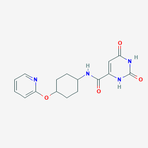 2,6-dioxo-N-((1r,4r)-4-(pyridin-2-yloxy)cyclohexyl)-1,2,3,6-tetrahydropyrimidine-4-carboxamide