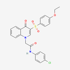 molecular formula C25H21ClN2O5S B2940320 N-(4-chlorophenyl)-2-(3-((4-ethoxyphenyl)sulfonyl)-4-oxoquinolin-1(4H)-yl)acetamide CAS No. 895645-84-8