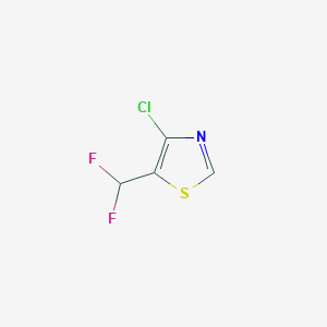 molecular formula C4H2ClF2NS B2940328 4-Chloro-5-(difluoromethyl)thiazole CAS No. 2149601-31-8