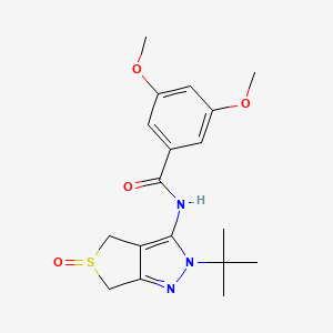 N-(2-tert-butyl-5-oxo-4,6-dihydrothieno[3,4-c]pyrazol-3-yl)-3,5-dimethoxybenzamide