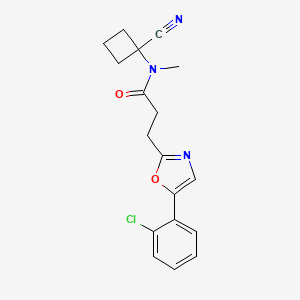 3-[5-(2-chlorophenyl)-1,3-oxazol-2-yl]-N-(1-cyanocyclobutyl)-N-methylpropanamide