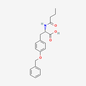 molecular formula C20H23NO4 B2940349 (S)-3-(4-(苄氧基)苯基)-2-丁酰氨基丙酸 CAS No. 172992-35-7