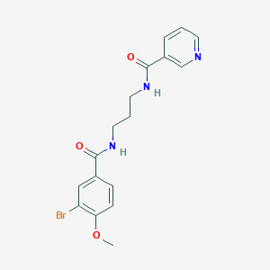 molecular formula C17H18BrN3O3 B294035 N-{3-[(3-bromo-4-methoxybenzoyl)amino]propyl}nicotinamide 