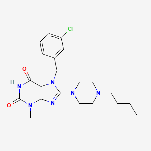 8-(4-butylpiperazin-1-yl)-7-(3-chlorobenzyl)-3-methyl-1H-purine-2,6(3H,7H)-dione