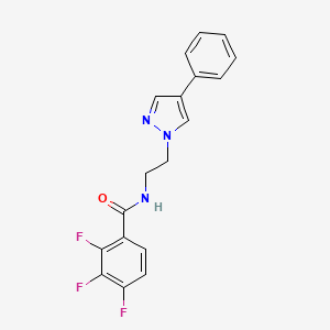 2,3,4-trifluoro-N-(2-(4-phenyl-1H-pyrazol-1-yl)ethyl)benzamide