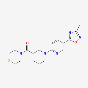 (1-(5-(3-Methyl-1,2,4-oxadiazol-5-yl)pyridin-2-yl)piperidin-3-yl)(thiomorpholino)methanone