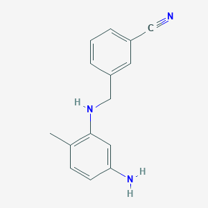 3-[(5-Amino-2-methylanilino)methyl]benzonitrile