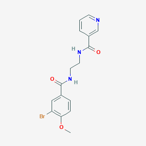 molecular formula C16H16BrN3O3 B294036 N-{2-[(3-bromo-4-methoxybenzoyl)amino]ethyl}nicotinamide 