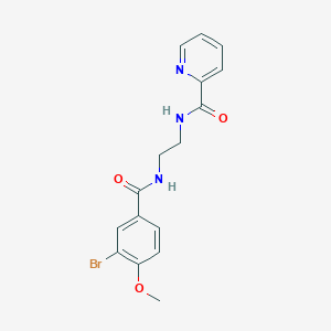 molecular formula C16H16BrN3O3 B294038 N-{2-[(3-bromo-4-methoxybenzoyl)amino]ethyl}-2-pyridinecarboxamide 