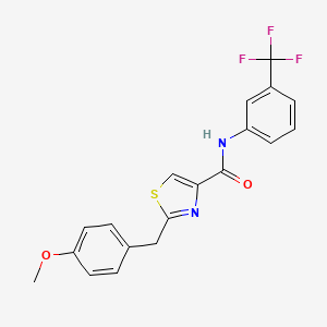 2-[(4-methoxyphenyl)methyl]-N-[3-(trifluoromethyl)phenyl]-1,3-thiazole-4-carboxamide