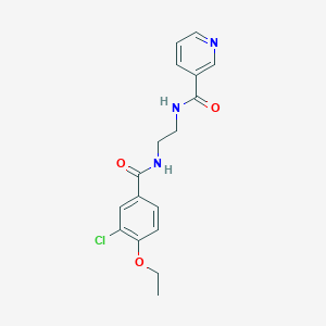 molecular formula C17H18ClN3O3 B294040 N-{2-[(3-chloro-4-ethoxybenzoyl)amino]ethyl}nicotinamide 