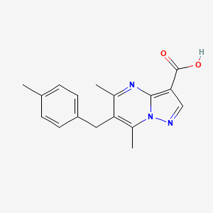 5,7-Dimethyl-6-(4-methylbenzyl)pyrazolo[1,5-a]pyrimidine-3-carboxylic acid
