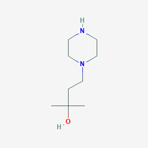 molecular formula C9H20N2O B2940407 2-Methyl-4-(piperazin-1-yl)butan-2-ol CAS No. 369626-03-9