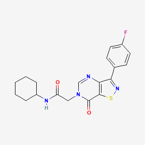 N-(2-fluorobenzyl)-1-{4-[(2-methylbenzoyl)amino]phenyl}-2-oxo-1,2-dihydropyridine-3-carboxamide
