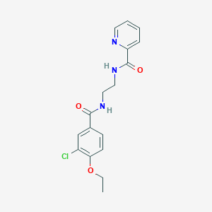 molecular formula C17H18ClN3O3 B294041 N-{2-[(3-chloro-4-ethoxybenzoyl)amino]ethyl}-2-pyridinecarboxamide 