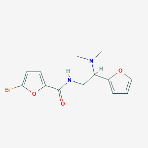 molecular formula C13H15BrN2O3 B2940421 5-bromo-N-(2-(dimethylamino)-2-(furan-2-yl)ethyl)furan-2-carboxamide CAS No. 1206989-47-0