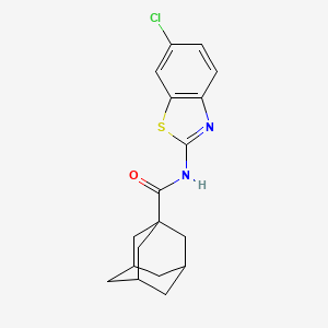 molecular formula C18H19ClN2OS B2940423 N-(6-chloro-1,3-benzothiazol-2-yl)adamantane-1-carboxamide CAS No. 35871-26-2