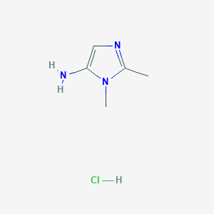 molecular formula C5H10ClN3 B2940428 1,2-二甲基-1H-咪唑-5-胺盐酸盐 CAS No. 2309460-45-3