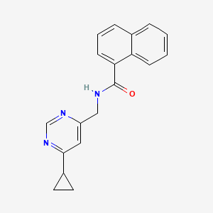 molecular formula C19H17N3O B2940436 N-((6-cyclopropylpyrimidin-4-yl)methyl)-1-naphthamide CAS No. 2210138-67-1