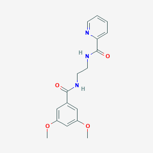 molecular formula C17H19N3O4 B294044 N-{2-[(3,5-dimethoxybenzoyl)amino]ethyl}-2-pyridinecarboxamide 