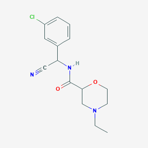 molecular formula C15H18ClN3O2 B2940451 N-[(3-chlorophenyl)(cyano)methyl]-4-ethylmorpholine-2-carboxamide CAS No. 1394691-19-0