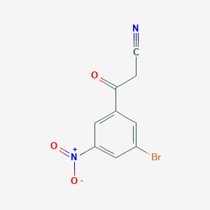 molecular formula C9H5BrN2O3 B2940458 3-(3-溴-5-硝基苯基)-3-氧代丙腈 CAS No. 1536756-55-4