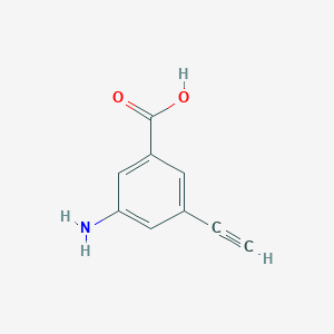 molecular formula C9H7NO2 B2940465 3-Amino-5-ethynylbenzoic acid CAS No. 1639866-72-0