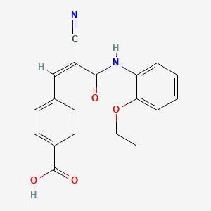 molecular formula C19H16N2O4 B2940468 4-[(Z)-2-cyano-3-(2-ethoxyanilino)-3-oxoprop-1-enyl]benzoic acid CAS No. 565160-49-8