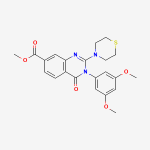 Methyl 3-(3,5-dimethoxyphenyl)-4-oxo-2-thiomorpholino-3,4-dihydroquinazoline-7-carboxylate
