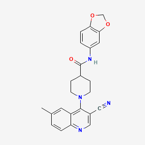 4-methoxy-N-{1-[(3-methylphenoxy)acetyl]piperidin-4-yl}benzenesulfonamide